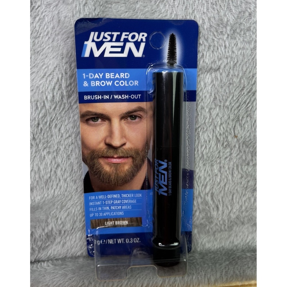 Just‎ for Men 1-Day Beard & Brow Color Dark Brown Black 0.3 Fl Oz